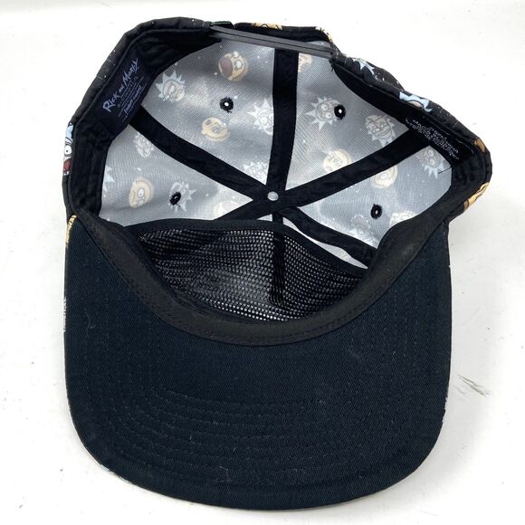 Rick & Morty Snapback Baseball Hat Cap Black Adjustable - Picture 3 of 4